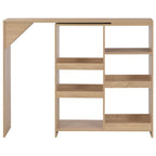 Bartisch mit Beweglichem Regal Eichenbraun 138x39x110 cm