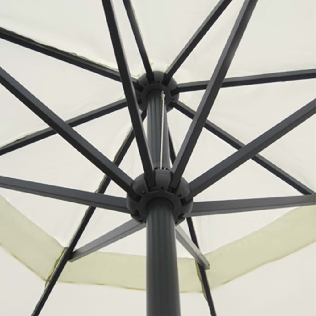 Sonnenschirm Weiß Aluminium 500 cm