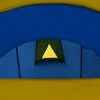 Campingzelt 4 Personen Marineblau/Gelb