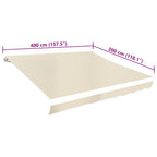 Markisenbespannung Canvas Creme 4x3 m (ohne Rahmen)