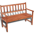 Gartenbank 120 cm Massivholz Akazie