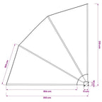 Faltbarer Balkonfächer Grau 210×210 cm