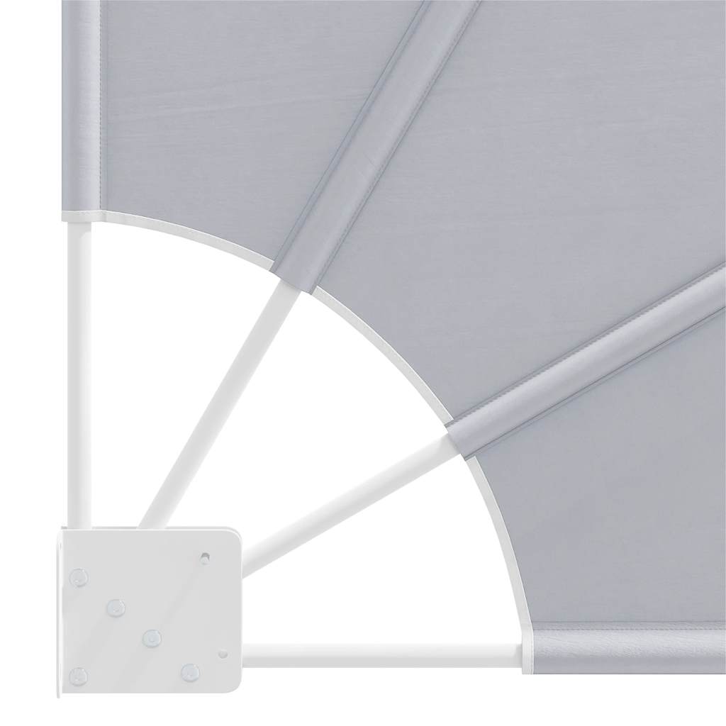Faltbarer Balkonfächer Grau 140×140 cm