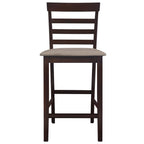 Barhocker 2 Stk. Braun Stoff