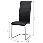 Freischwinger 2 Stk. Schwarz Kunstleder