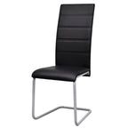 Freischwinger 4 Stk. Schwarz Kunstleder