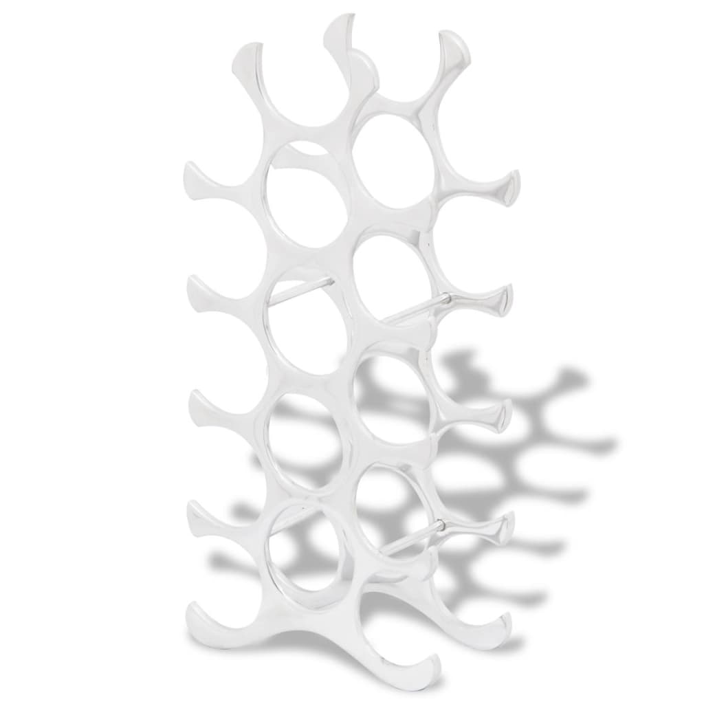 Flaschenregal für 15 Flaschen Silbern Aluminium