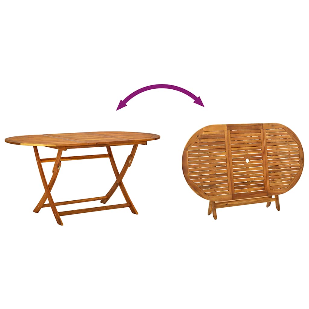 7-tlg. Garten-Essgruppe Massivholz Akazie