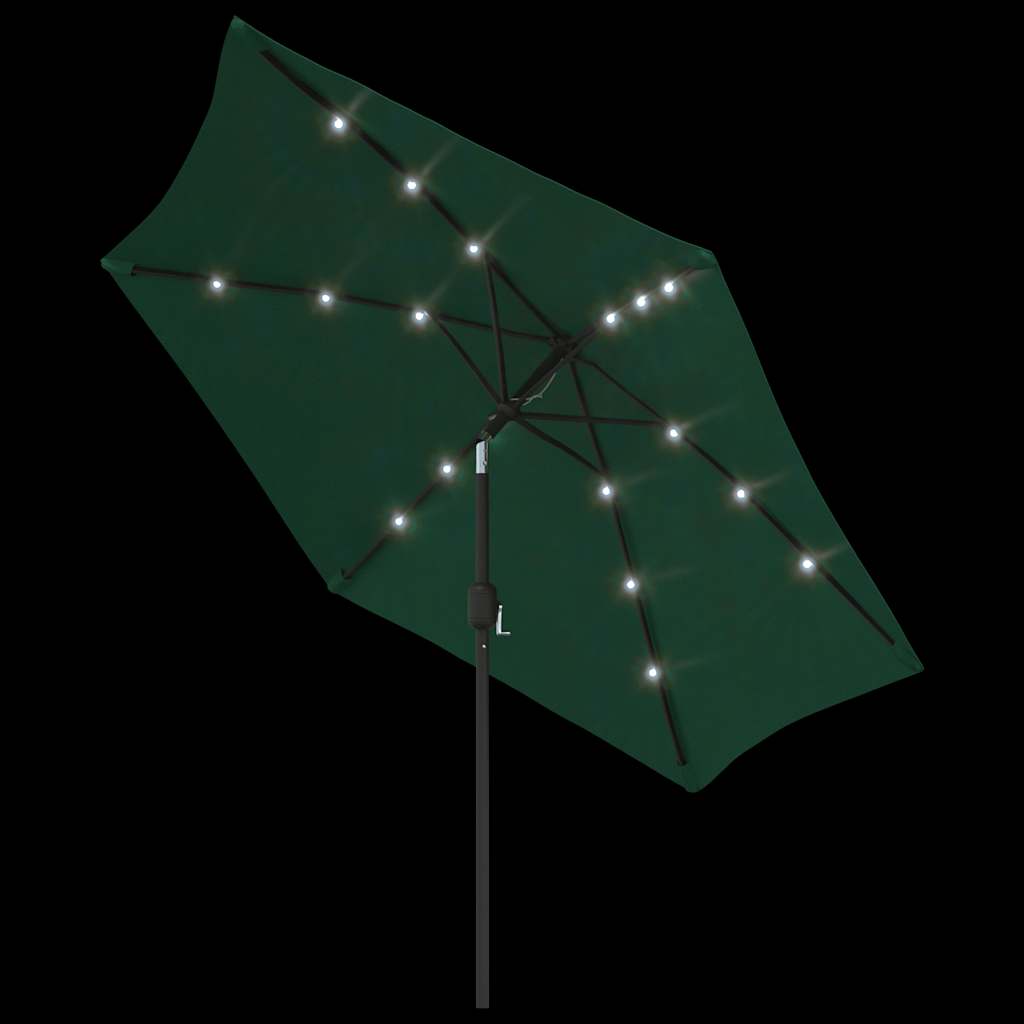 Ampelschirm mit LED-Beleuchtung 3 m Grün