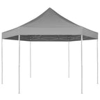 Pop-Up-Partyzelt Hexagonal Faltbar Grau 3,6x3,1 m