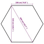 Pop-Up-Partyzelt Hexagonal Faltbar Grau 3,6x3,1 m