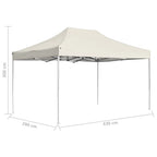 Profi-Partyzelt Faltbar Aluminium 4,5x3 m Creme