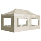 Profi-Partyzelt Faltbar mit Wänden Aluminium 6×3m Creme