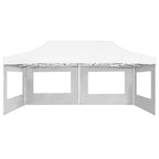 Profi-Partyzelt Faltbar mit Wänden Aluminium 6×3m Weiß