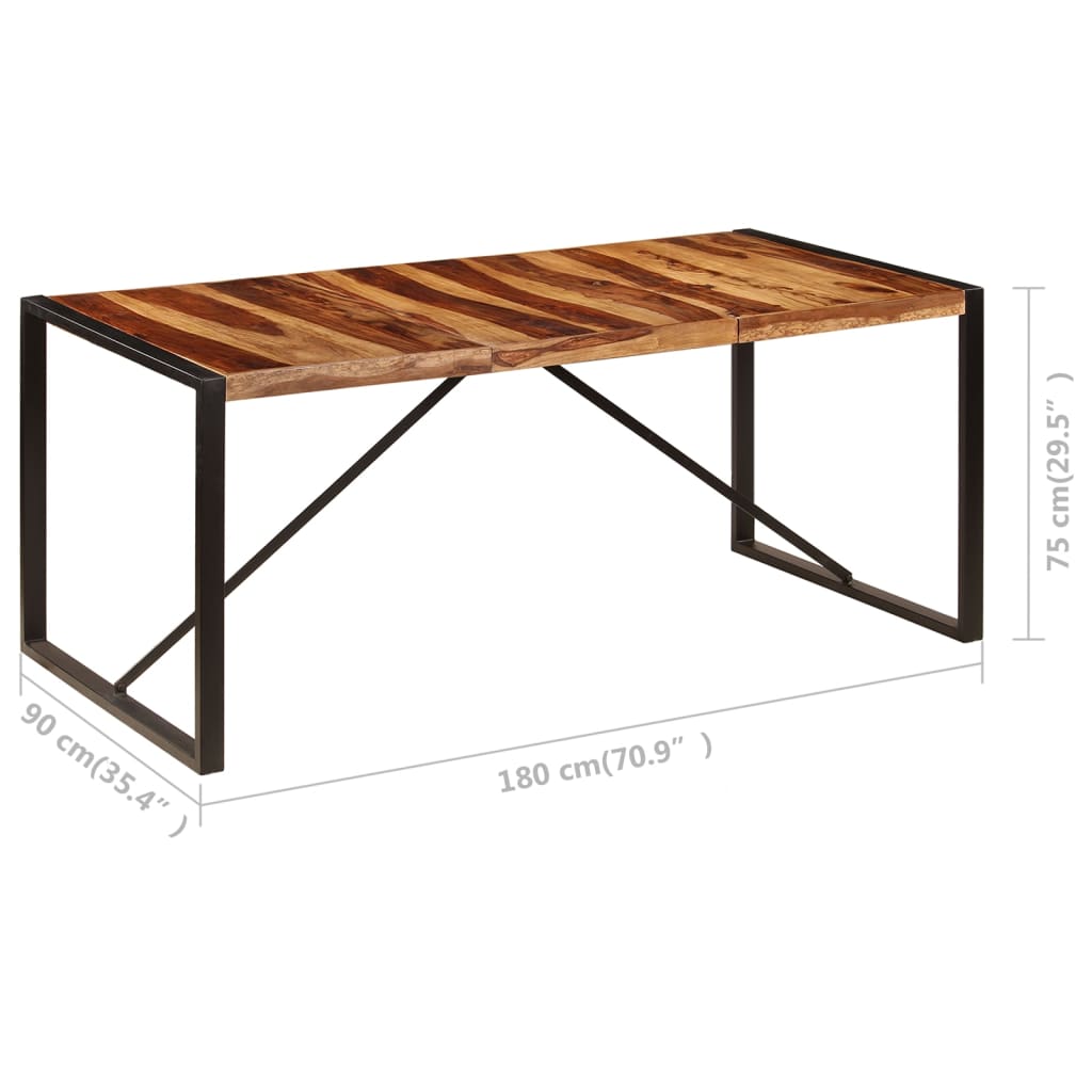 Esstisch 180 x 90 x 75 cm Massivholz Akazie