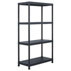 Lagerregal Schwarz 100 kg 60 x 30 x 138 cm Kunststoff