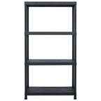 Lagerregal Schwarz 100 kg 60 x 30 x 138 cm Kunststoff