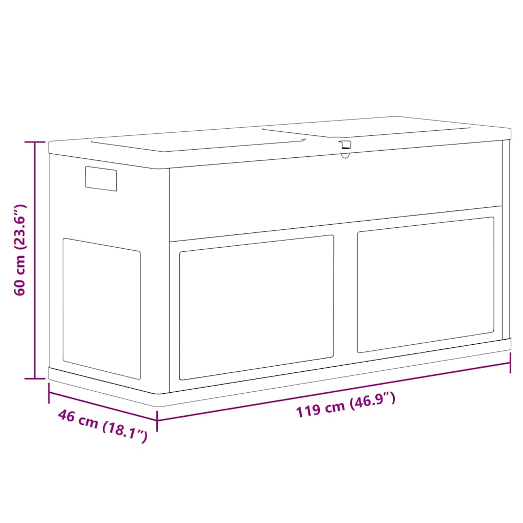 Garten-Aufbewahrungsbox 320 L Grau Schwarz