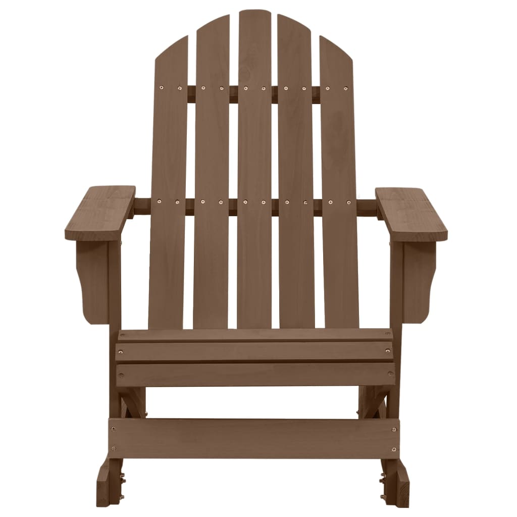 Garten-Schaukelstuhl Holz Braun