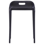 Stapelbare Hocker 4 Stk. Schwarz Kunststoff
