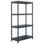 Lagerregale 2 Stk. Schwarz 60 x 30 x 138 cm Kunststoff