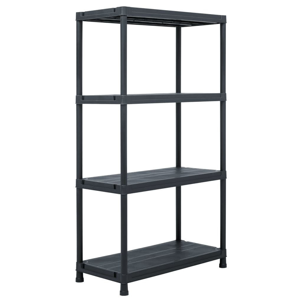 Lagerregale 5 Stk. Schwarz 60 x 30 x 138 cm Kunststoff