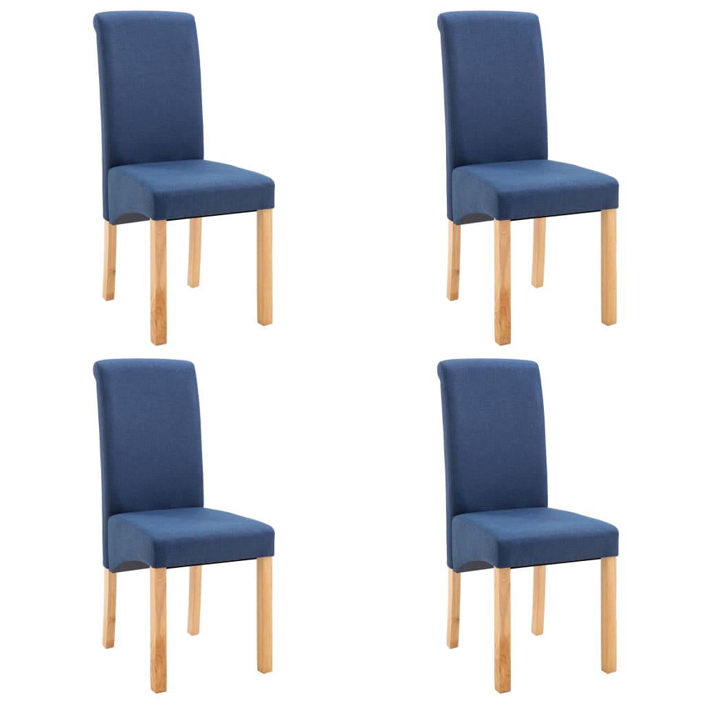Esszimmerstühle 4 Stk. Blau Stoff