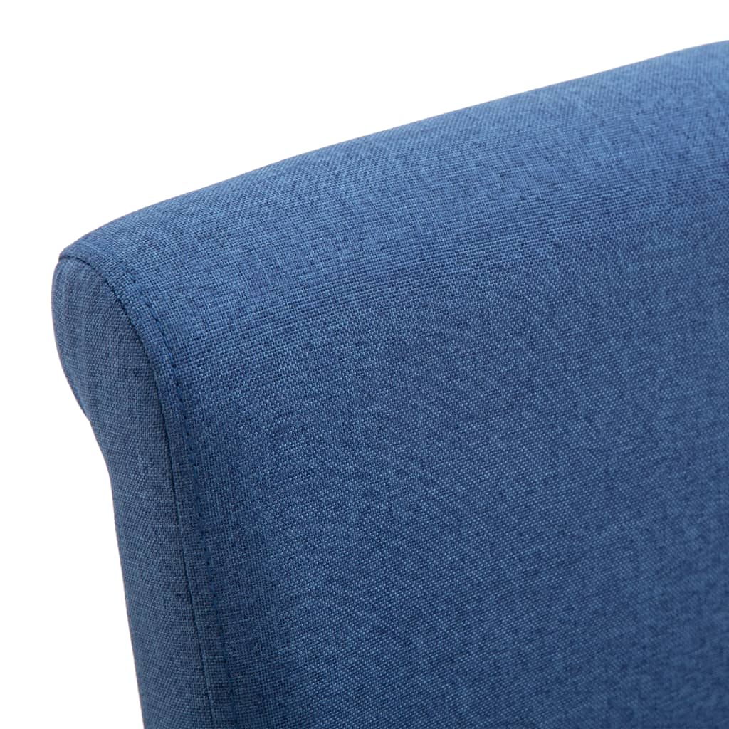 Esszimmerstühle 4 Stk. Blau Stoff