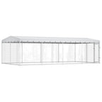 Outdoor-Hundezwinger mit Überdachung 7,6x3,8x2,3 m