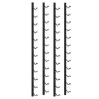 Wand-Weinregale für 12 Flaschen 2 Stk. Schwarz Eisen