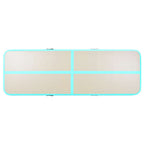 Aufblasbare Gymnastikmatte mit Pumpe 300x100x10 cm PVC Grün