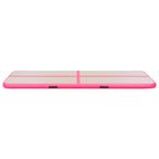 Aufblasbare Gymnastikmatte mit Pumpe 600x100x10 cm PVC Rosa