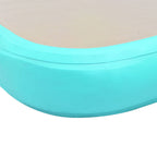 Aufblasbare Gymnastikmatte mit Pumpe 700x100x10 cm PVC Grün