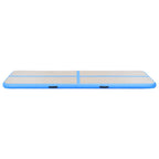 Aufblasbare Gymnastikmatte mit Pumpe 800x100x10 cm PVC Blau