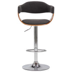 Barhocker 2 Stk. Grau Bugholz und Stoff