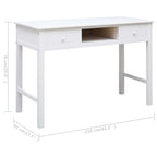 Schreibtisch Weiß 110×45×76 cm Holz