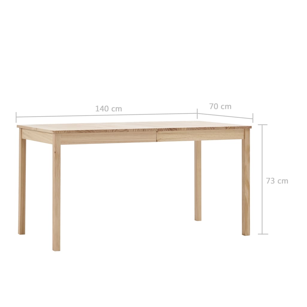 Esstisch 140 x 70 x 73 cm Kiefernholz
