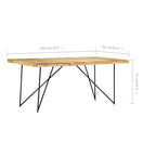 Esstisch 180×90×76 cm Mango Massivholz
