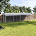 Outdoor-Hundezwinger mit Überdachung 760x190x225 cm