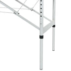 Massagetisch mit 4 Zonen Aluminiumrahmen Anthrazit 186×68 cm