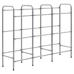 Kistenregal für 9 Kisten Silbern 145x33x116 cm Stahl