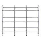Kistenregal für 9 Kisten Silbern 145x33x116 cm Stahl