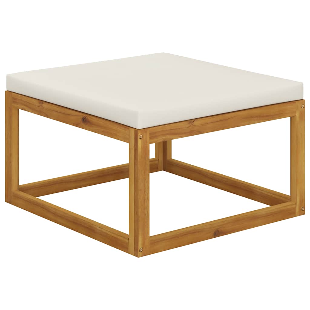 5-tlg. Garten-Lounge-Set mit Auflagen Massivholz Akazie