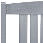 Gartenstühle 2 Stk. Grau Massivholz Akazie