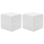 Pouf 2 Stk. Weiß 30x30x30 cm Kunstleder