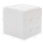 Pouf 2 Stk. Weiß 30x30x30 cm Kunstleder