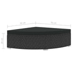 6-tlg. Garten-Lounge-Set mit Auflagen Poly Rattan Schwarz