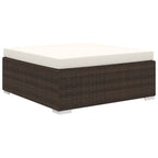 11-tlg. Garten-Lounge-Set mit Auflagen Poly Rattan