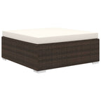 10-tlg. Garten-Lounge-Set mit Auflagen Poly Rattan