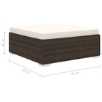 10-tlg. Garten-Lounge-Set mit Auflagen Poly Rattan